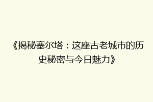 《揭秘塞尔塔：这座古老城市的历史秘密与今日魅力》