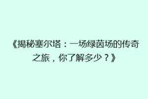《揭秘塞尔塔：一场绿茵场的传奇之旅，你了解多少？》