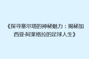 《探寻塞尔塔的神秘魅力：揭秘加西亚·阿莱格拉的足球人生》