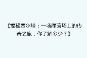 《揭秘塞尔塔：一场绿茵场上的传奇之旅，你了解多少？》
