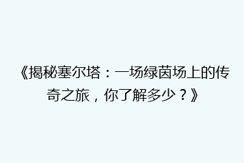 《揭秘塞尔塔:一场绿茵场上的传奇之旅,你了解多少?》