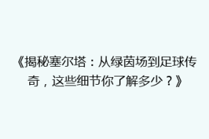 《揭秘塞尔塔：从绿茵场到足球传奇，这些细节你了解多少？》