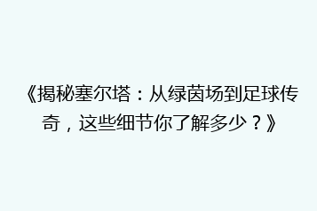 《揭秘塞尔塔：从绿茵场到足球传奇，这些细节你了解多少？》